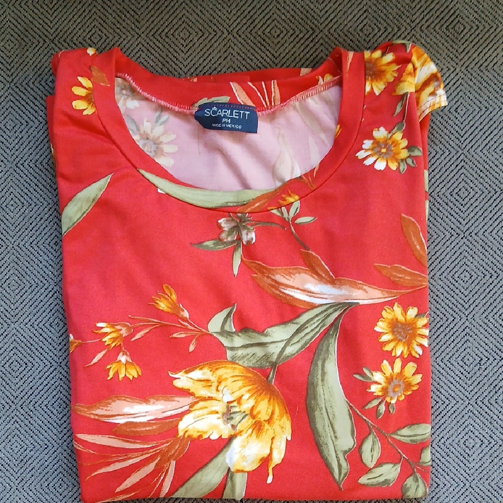 Scarlett Red Floral Top